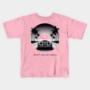 Don't Run On Empty Black Work Dot Work Ink Kids T-Shirt